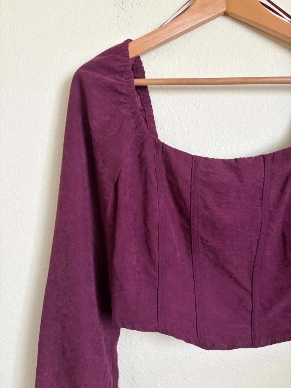 Kirious LA Corset Style Crop Top – Burgundy Wine – Juniors XL - Picture 5 of 7